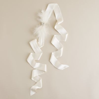 Feather bow sash