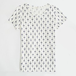 Factory dotted ikat graphic tee