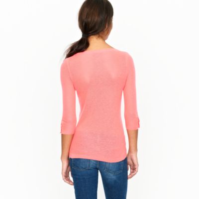 Cashmere mesh crewneck sweater