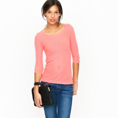Cashmere mesh crewneck sweater