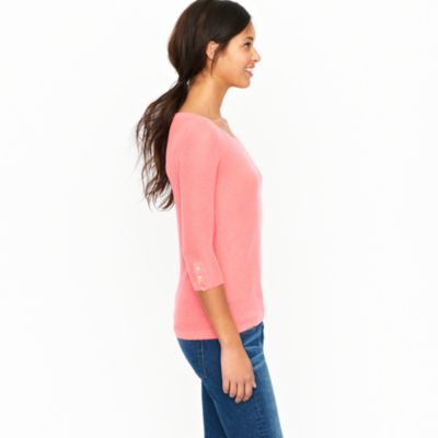 Cashmere mesh crewneck sweater