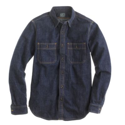Selvedge indigo denim shirt