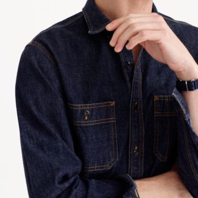 Selvedge indigo denim shirt