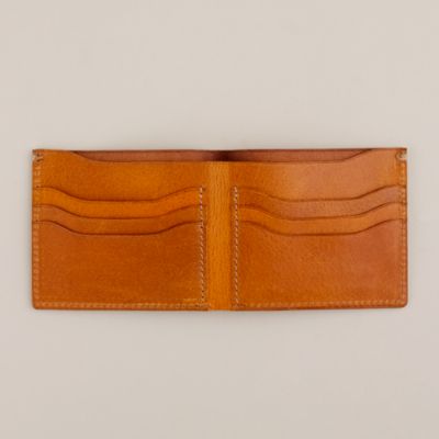 Cognac leather wallet
