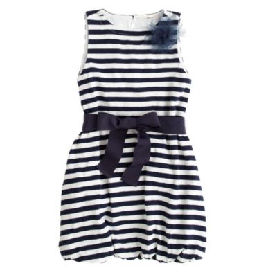 Girls' bubble dress in stripe