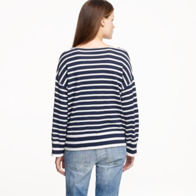 Nili Lotan&reg; stripe boyfriend sweater