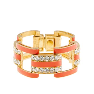Crystal dot hand-enameled bracelet