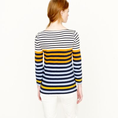 Colorblocked stripe tee