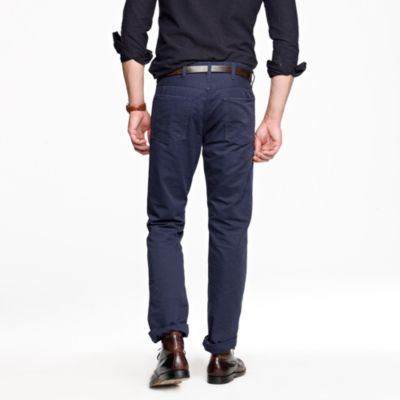 Slim-straight washed cotton jean