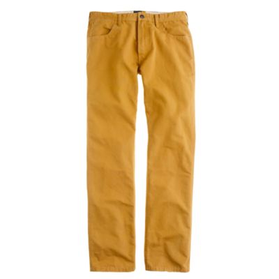 Slim-straight washed cotton jean