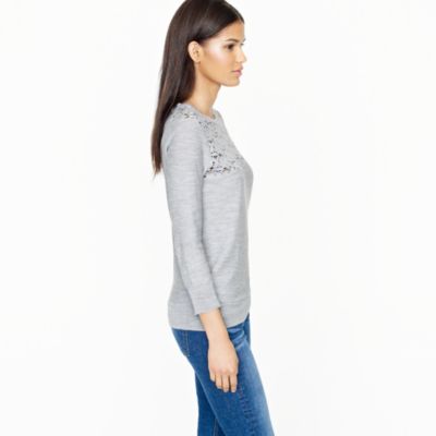 Merino tatted lace sweater