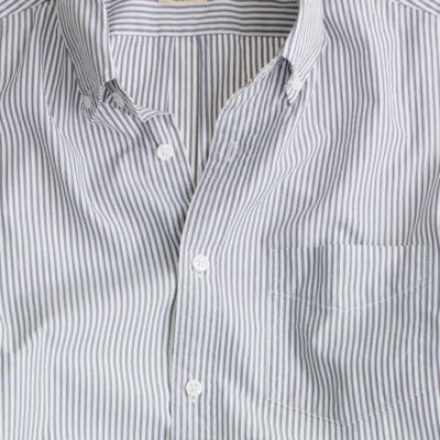 Secret Wash short-sleeve shirt in slate stripe