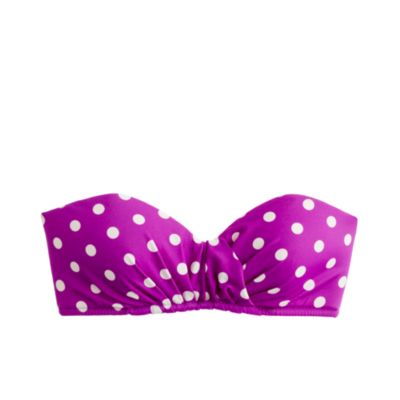 Hot dot pleated bandeau top