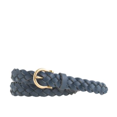 Braided leather belt