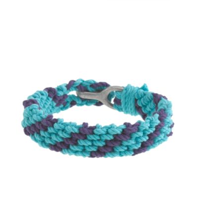 Braided rope bracelet in stripe