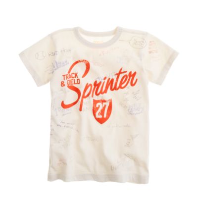 Boys' vintage jersey track and field tee