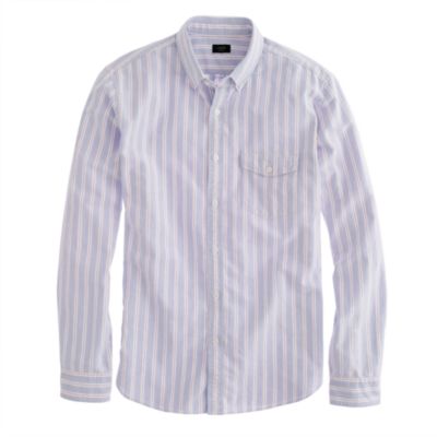 Vintage oxford shirt in washed beet stripe