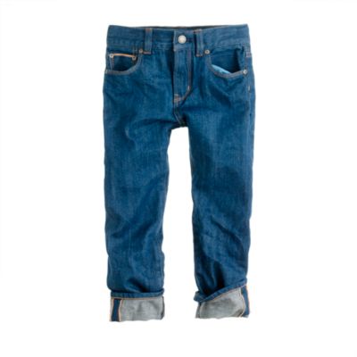 Boys' collection slim selvedge jean in blue tides wash