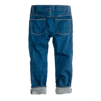 Boys' collection slim selvedge jean in blue tides wash