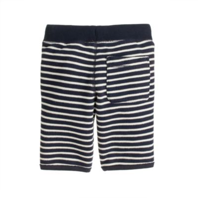 Boys' pull-on long terry short in nautical stripe