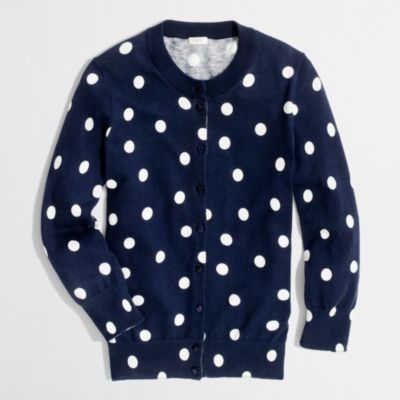 Factory Clare cardigan in polka dot