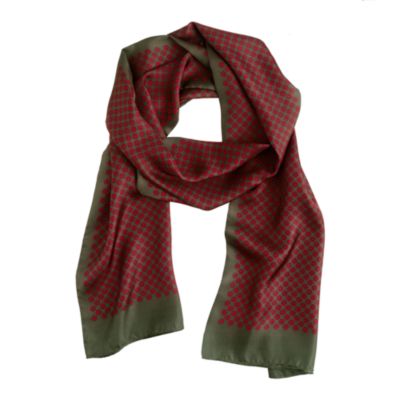 Silk scarf in red floral