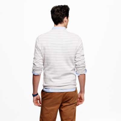 Merino crewneck sweater in stripe