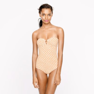 Block-print ring bandeau tank