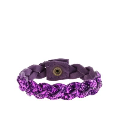 Girls' glitter braid bracelet