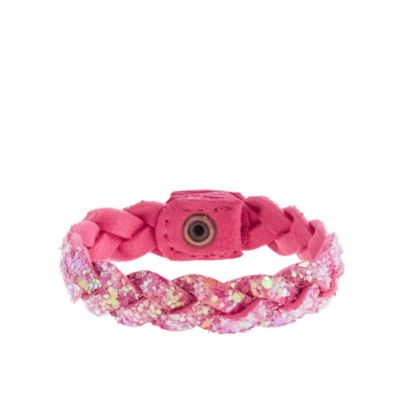 Girls' glitter braid bracelet