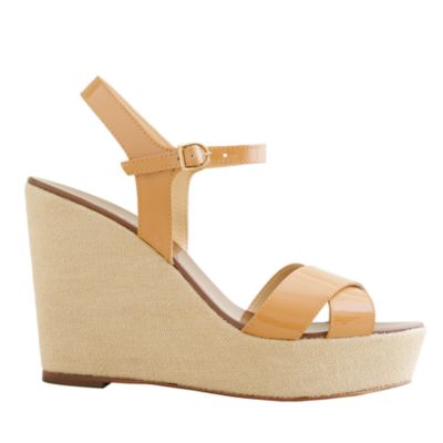 Lila patent platform wedges