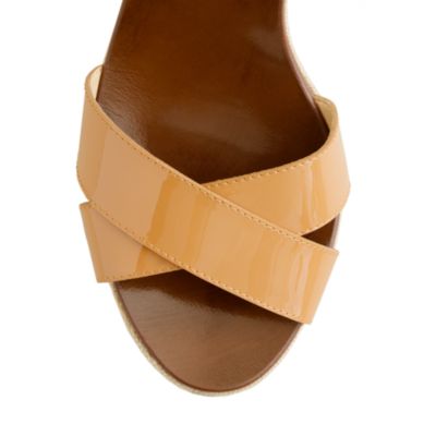 Lila patent platform wedges