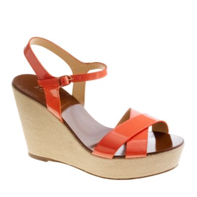 Lila patent platform wedges
