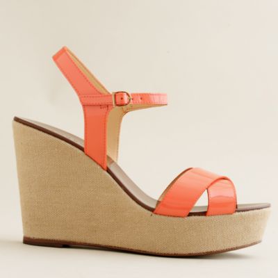 Lila patent platform wedges