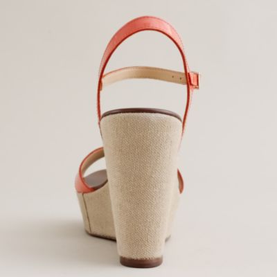 Lila patent platform wedges
