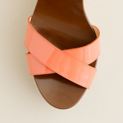 Lila patent platform wedges