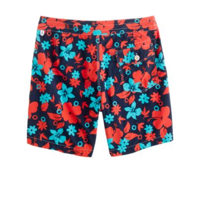7" board shorts in nautical navy floral