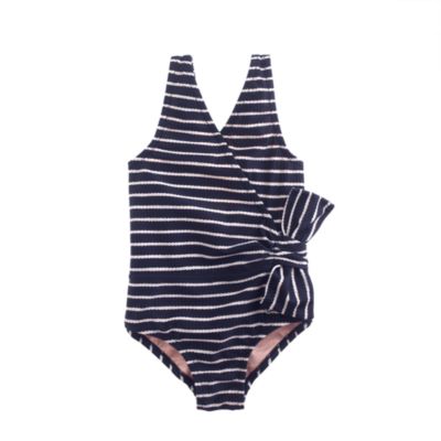 Girls' side bow tank in rope stripe