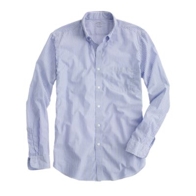 Slim Secret Wash lightweight shirt in banker stripe