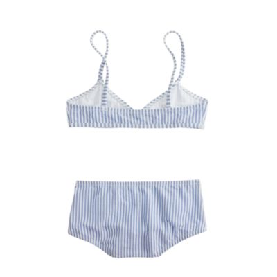 Girls' bikini set in seersucker