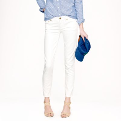 Cropped matchstick jean in white