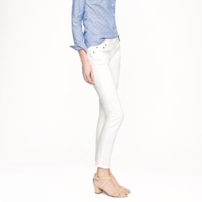 Cropped matchstick jean in white