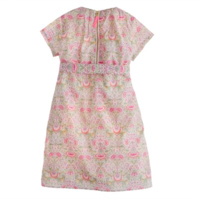 Girls' Liberty short-sleeve dress in Lodden paisley