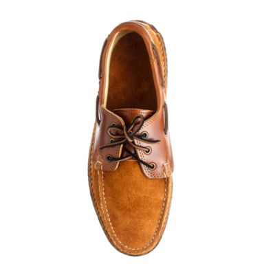 Men's Quoddy&reg; Cavalier leather and cognac suede boat moccasins