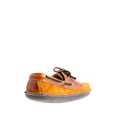 Men's Quoddy&reg; Cavalier leather and cognac suede boat moccasins