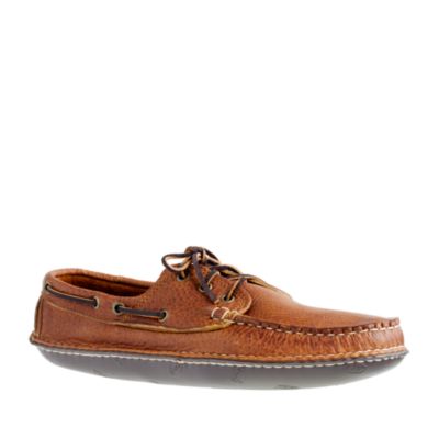 Men's Quoddy&reg; Grizzly leather boat moccasins