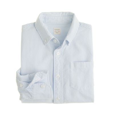 Boys' sun-faded oxford shirt in pen stripe