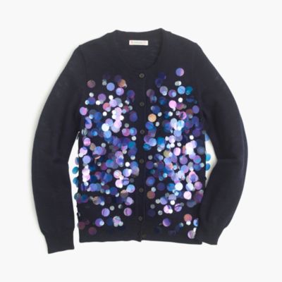 Girls' iridescent bubble cardigan
