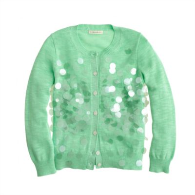 Girls' iridescent bubble cardigan