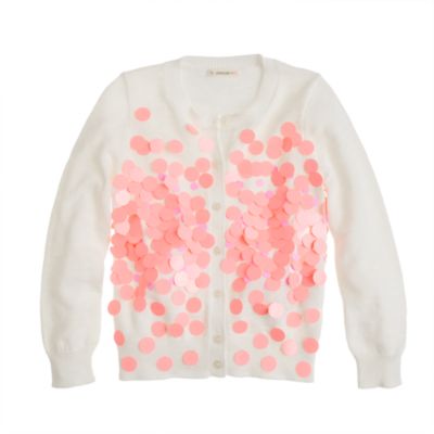 Girls' iridescent bubble cardigan